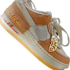 NIKE Air Force 1 SHADOW Sisterhood Cashmere/Orange Chalk 6.5 Women DM8157-700
